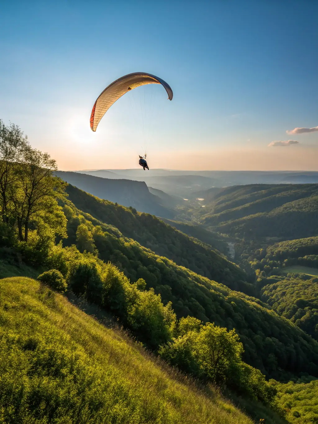A scenic aerial view captured from an ultralight aircraft, showcasing the unique perspective and freedom that ultralight aviation provides.
